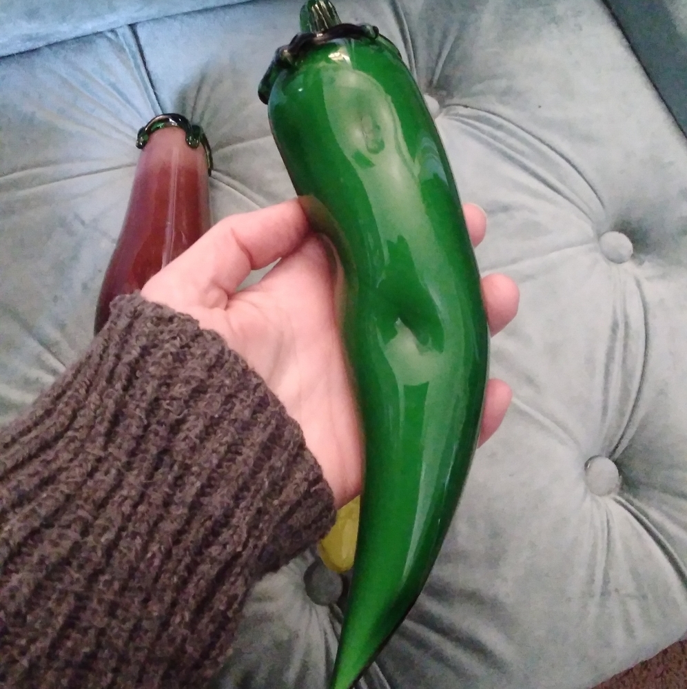 Vintage 4 Murano-Style Glass Art Veggies 🍆🌽 - Picture 4 of 10